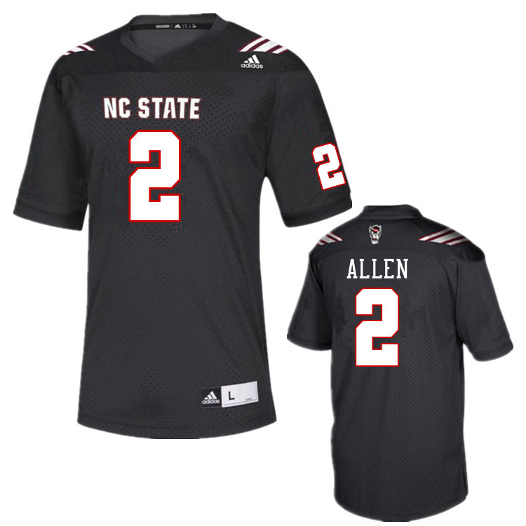 Men #2 Michael Allen North Carolina State Wolfpacks College Football Jerseys Stitched-Black
